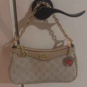 Gucci Beige and Gold Shoulder Bag